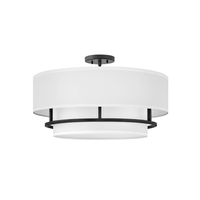  Graham Semi Flush Mount Ceiling Light - Black