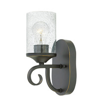  Casa 1 Bulb Wall Sconce - Olde Black