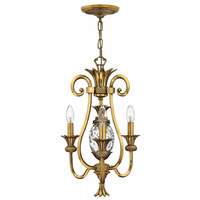  Plantation Mini Chandelier - Burnished Brass