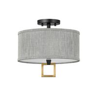  Link Semi Flush Mount Ceiling Light - Black