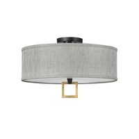  Link Semi Flush Mount Ceiling Light - Black
