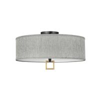  Link Semi Flush Mount Ceiling Light - Black