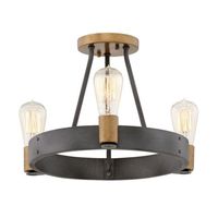  Silas Semi Flush Mount Ceiling Light - Aged Zinc