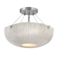  Coral Semi Flush Mount Ceiling Light - Shell White