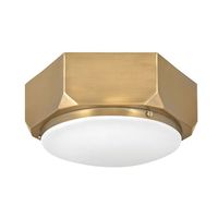  Hex Flush Mount Ceiling Light - Warm Brass