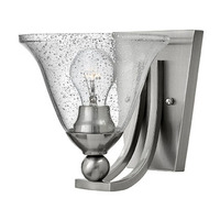  Bolla 1 Bulb Wall Sconce - Brushed Nickel / Clear