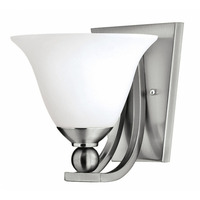  Bolla 1 Bulb Wall Sconce - Brushed Nickel / Opal
