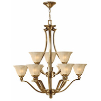  Bolla Large Foyer Chandelier Chandelier - Brushed Bronze / Amber Seedy
