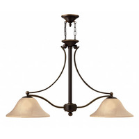  Bolla Linear Pendant Pendant Light - Olde Bronze / Amber Seedy