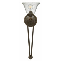  Bolla 1 Bulb Wall Sconce - Olde Bronze / Clear