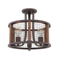  Beckett Semi Flush Mount Ceiling Light - Iron Rust