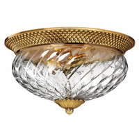  Plantation Flush Mount Ceiling Light - Burnished Brass