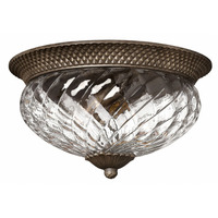  Plantation Flush Mount Ceiling Light - Pearl Bronze