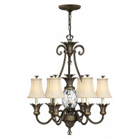  Plantation Mid Sized Chandelier Chandelier - Pearl Bronze