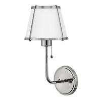  Clarke 1 Bulb Wall Sconce - Polished Nickel