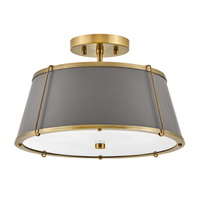  Clarke Semi Flush Mount Ceiling Light - Lacquered Dark Brass
