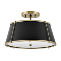  Clarke Semi Flush Mount Ceiling Light - Warm Brass