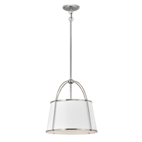  Clarke Drum Pendant Pendant Light - Polished Nickel