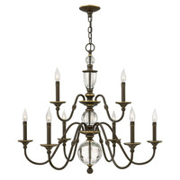  Eleanor Large Foyer Chandelier Chandelier - Light Oiled Bronze