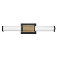  Zevi 2 Bulb Bathroom Lighting - Black / Lacquered Brass
