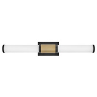  Zevi 2 Bulb Bathroom Lighting - Black / Lacquered Brass