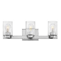  Miley 3 Bulb Bathroom Lighting - Chrome / Clear