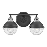  Fletcher 2 Bulb Bathroom Lighting - Black