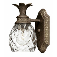  Plantation 1 Bulb Wall Sconce - Pearl Bronze