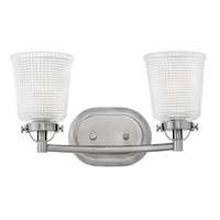  La Belle 2 Bulb Bathroom Lighting - Polished Antique Nickel