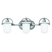  Clancy 3 Bulb Bathroom Lighting - Brushed Nickel / Frosted