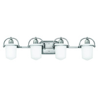  Clancy 4 or More Bulb Bathroom Lighting - Brushed Nickel / Frosted