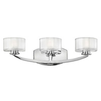  Meridian 3 Bulb Bathroom Lighting - Chrome
