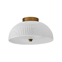  Devon Flush Mount Ceiling Light - Lacquered Brass