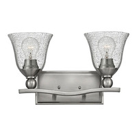  Bolla 2 Bulb Bathroom Lighting - Brushed Nickel / Clear