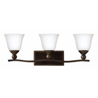  Bolla 3 Bulb Bathroom Lighting - Olde Bronze / Opal
