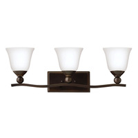  Bolla 3 Bulb Bathroom Lighting - Olde Bronze / Opal