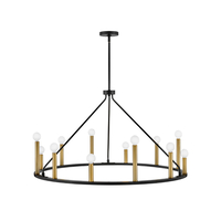  Lazlo Large Foyer Chandelier Chandelier - Black