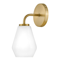  Gio 1 Bulb Wall Sconce - Lacquered Brass