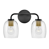  Percy 2 Bulb Bathroom Lighting - Black