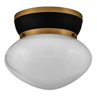 Lucy Flush Mount Ceiling Light - Lacquered Brass / Black