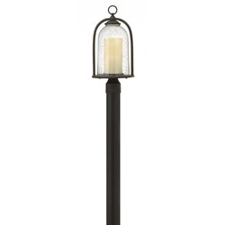 H2611DZLED Quincy Post Light Post Lights - Aged Zinc