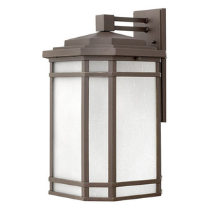 H1275OZWHLED Cherry Creek Entrance Outdoor Wall Light - Oil Rubbed Bronze / White