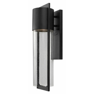 H1324BK Shelter Entrance Outdoor Wall Light - Black