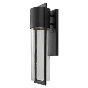 H1324BKLED Shelter Entrance Outdoor Wall Light - Black