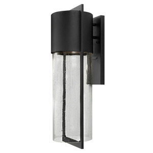 H1325BK Shelter Entrance Outdoor Wall Light - Black