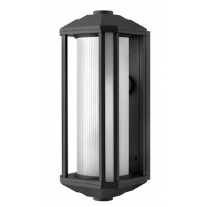 H1395BKLED Castelle Entrance Outdoor Wall Light - Black