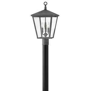 H1431DZLL Trellis Post Light Post Lights - Aged Zinc