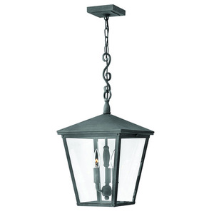 H1432DZ Trellis Hanging Hanging Lantern - Aged Zinc
