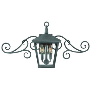 H1433DZ Trellis Entrance Outdoor Wall Light - Aged Zinc