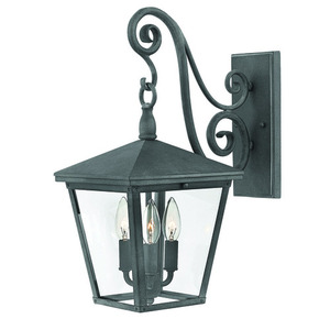 H1434DZ Trellis Entrance Outdoor Wall Light - Aged Zinc